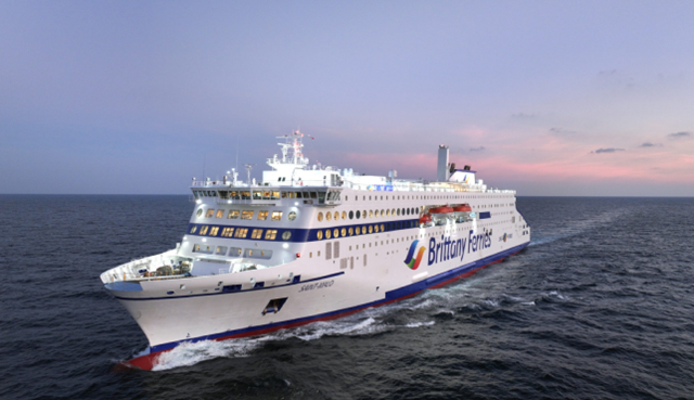 Brittany Ferries ferry at sea